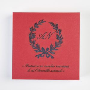 Bloc post-it découpé rouge
