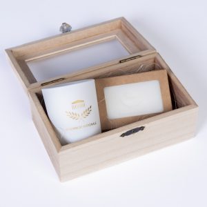 Coffret bois Bougie & Savon
